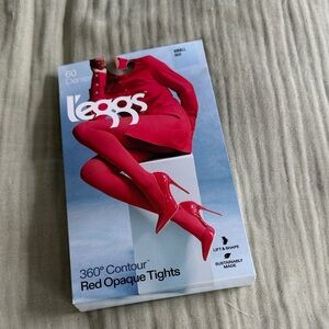 L'eggs Red Opaque Tights